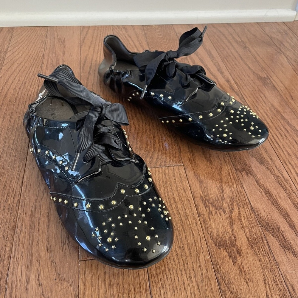 Butterfly Twists Black Oxford Oxfords Patent Leather Shoes Womens 8.5 - Picture 9 of 9